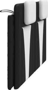 vidaXL vidaXL Poduszka na wezgłowie, czarno-biała, 160 cm, sztuczna skóra 6