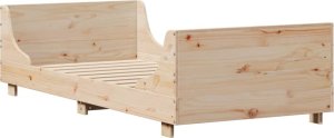 vidaXL vidaXL Rama łóżka bez materaca, 75x190 cm, lite drewno sosnowe 6