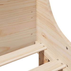 vidaXL vidaXL Rama łóżka bez materaca, 75x190 cm, lite drewno sosnowe 7
