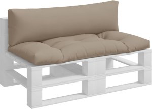 vidaXL vidaXL Poduszki na sofę z palet, 2 szt., kolor taupe, tkanina 3