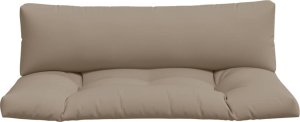 vidaXL vidaXL Poduszki na sofę z palet, 2 szt., kolor taupe, tkanina 4