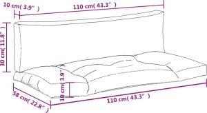 vidaXL vidaXL Poduszki na sofę z palet, 2 szt., kolor taupe, tkanina 10