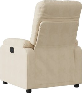 vidaXL vidaXL Rozkładany fotel, kremowy, obity mikrofibrą 3