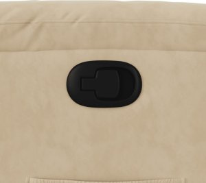 vidaXL vidaXL Rozkładany fotel, kremowy, obity mikrofibrą 9