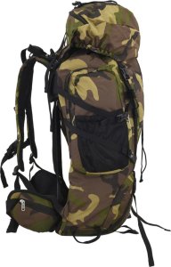 Plecak turystyczny vidaXL Plecak turystyczny, zielone moro, 80 L, tkanina Oxford 2