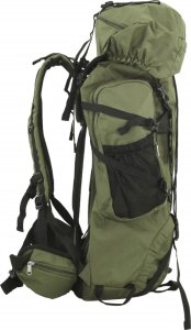 Plecak turystyczny vidaXL Plecak turystyczny, wojskowa zieleń, 80 L, tkanina Oxford 2