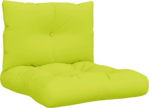 vidaXL Poduszki na palety, 2 szt., jasnozielone, tkanina 2