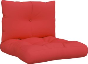 vidaXL Poduszki na sofę z palet, 2 szt., czerwone, tkanina 2