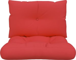 vidaXL Poduszki na sofę z palet, 2 szt., czerwone, tkanina 5
