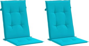 vidaXL Poduszki na krzesła z wysokim oparciem, 2 szt., turkusowe 3