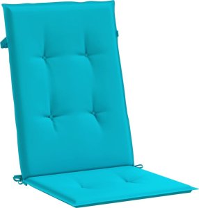 vidaXL Poduszki na krzesła z wysokim oparciem, 2 szt., turkusowe 5
