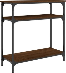 vidaXL vidaXL Stolik konsolowy, brązowy dąb, 75x29x75 cm 2