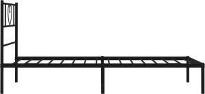 vidaXL vidaXL Metalowa rama łóżka z wezgłowiem, czarna, 75x190 cm 6