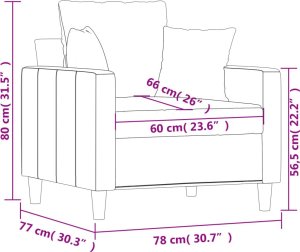 vidaXL vidaXL Fotel, winna czerwień, 60 cm, obity aksamitem 8