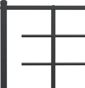vidaXL vidaXL Metalowa rama łóżka z wezgłowiem i zanóżkiem, czarna, 135x190cm 8