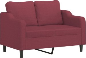 vidaXL vidaXL Sofa 2-osobowa, winna czerwień, 120 cm, tapicerowana tkaniną 2
