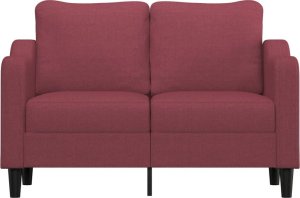vidaXL vidaXL Sofa 2-osobowa, winna czerwień, 120 cm, tapicerowana tkaniną 3