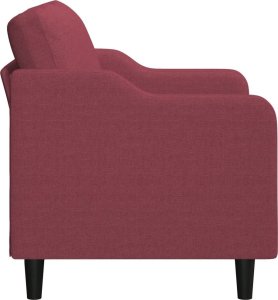 vidaXL vidaXL Sofa 2-osobowa, winna czerwień, 120 cm, tapicerowana tkaniną 4