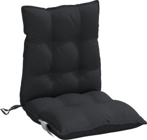 vidaXL vidaXL Poduszki na krzesła z niskim oparciem, 4 szt., czarne 5