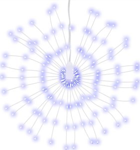 vidaXL Ozdoby świąteczne ze 140 lampkami LED, 4 szt, niebieskie, 17 cm 3