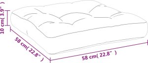 vidaXL vidaXL Poduszka na paletę, czerwona krata, 58x58x10 cm, tkanina 10