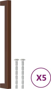vidaXL Uchwyty do szafek, 5 szt., brąz, 224 mm, stal nierdzewna 2