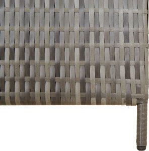 vidaXL Parawan 6-panelowy, szary, polirattan 8