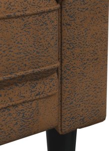 vidaXL Sofa Chesterfield, dwuosobowa, brązowa, obita tkaniną 7