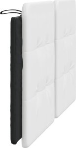 vidaXL Poduszka na wezgłowie, biało-czarna, 160 cm, sztuczna skóra 5