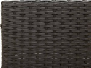 vidaXL Narożnik ogrodowy z poduszkami i stolikiem, rattan PE, czarny 10