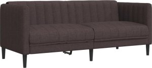 vidaXL vidaXL Sofa 2-osobowa, ciemnobrązowa, tapicerowana tkaniną 2