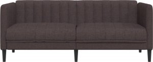 vidaXL vidaXL Sofa 2-osobowa, ciemnobrązowa, tapicerowana tkaniną 4