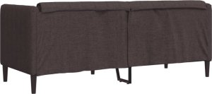 vidaXL vidaXL Sofa 2-osobowa, ciemnobrązowa, tapicerowana tkaniną 6