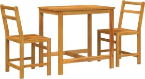 vidaXL vidaXL 3-częściowy zestaw mebli na balkon, lite drewno akacjowe 2