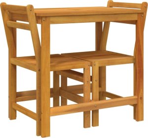 vidaXL vidaXL 3-częściowy zestaw mebli na balkon, lite drewno akacjowe 8