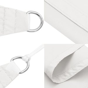 vidaXL Żagiel przeciwsłoneczny, biały, 7x5x5 m, 100% poliester 6