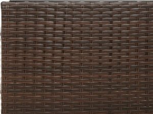 vidaXL Narożnik ogrodowy z poduszkami i stolikiem, rattan PE, brązowy 11