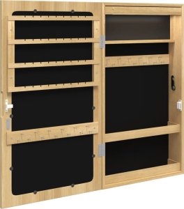 vidaXL vidaXL Szafka ścienna na biżuterię, z lustrem i oświetleniem LED 7