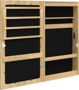 vidaXL vidaXL Szafka ścienna na biżuterię, z lustrem i oświetleniem LED 8