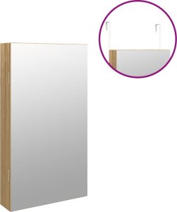 vidaXL vidaXL Szafka ścienna na biżuterię, z lustrem i oświetleniem LED 9