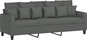 vidaXL vidaXL Sofa 3-osobowa, ciemnoszara, 180 cm, tapicerowana tkaniną 2