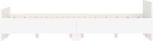 vidaXL vidaXL Rama łóżka z wezgłowiem i zanóżkiem, biała, 135x190 cm 5