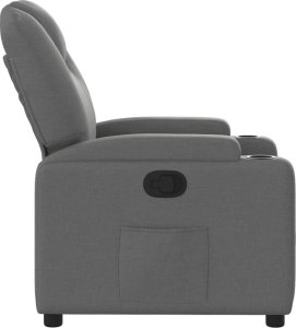 vidaXL vidaXL Fotel rozkładany, ciemnoszary, tapicerowany tkaniną 4