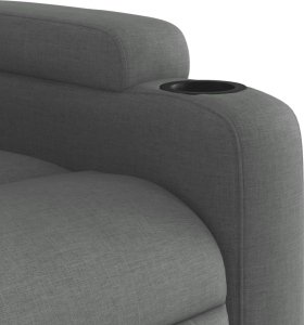 vidaXL vidaXL Fotel rozkładany, ciemnoszary, tapicerowany tkaniną 8