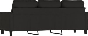 vidaXL Sofa 3-osobowa, czarny, 180 cm, tapicerowana aksamitem 5