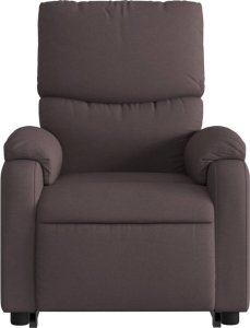vidaXL vidaXL Podnoszony fotel masujący, rozkładany, ciemnobrązowy, tkanina 8