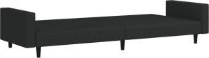 vidaXL 2-osobowa kanapa, czarna, tapicerowana aksamitem 6