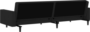 vidaXL 2-osobowa kanapa, czarna, tapicerowana aksamitem 8