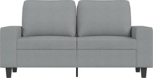 vidaXL Sofa 2-osobowa, jasnoszara, 120 cm, tapicerowana tkaniną 3