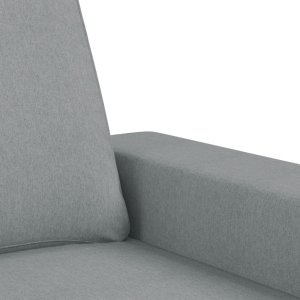vidaXL Sofa 2-osobowa, jasnoszara, 120 cm, tapicerowana tkaniną 6